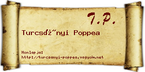 Turcsányi Poppea névjegykártya